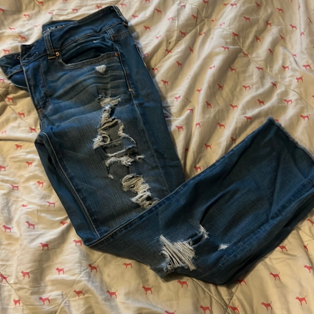American Eagle Distressed Skinny Jeans Size 6